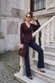 Cotton Buckle Detailed V-Neck Blouse Women's Blouse 5867076 - 2