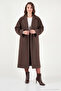 Tied Double-Breasted Collared Long Coat Women's Coat 6810428 - 2