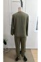 Women's long sleeve crew neck viscose two-piece set with mesh tulle detail: blouse and pants - 7