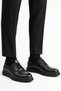100% Genuine Leather Black Casual Comfortable Elastic Classic Men's Shoes Luass30Al0058 - 3