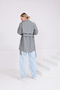 Women's Oversize Trench Coat Short Length Stand Collar Buttoned Pocketed Stylish Model - 2
