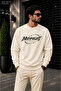 Men's Midnight House Typography Printed Cycling Round Neck Casual Sweatshirt