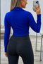Women's Long Sleeve Collared Jacket with Ornamental Pocket Detail and Zipper Closure, Short Imported Crepe Jacket - 3