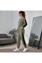 Women's long sleeve crew neck viscose two-piece set with mesh tulle detail: blouse and pants - 3