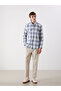 Nevavm Regular Fit Long Sleeve Plaid Men's Shirt with Difference - 2