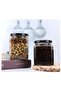12pack 200ml square jar with black sealed metal regular lid sealed transparent glass jar, used - 4