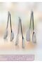 Steel Luxury 3-Piece Tongs Serving Set Cake, Salad, and Pasta Tongs 22 cm X 3 Pieces