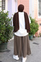 Women's Modal Cupra Elastic Waist Adjustable Lace-Up Wide Leg Loose Trousers 3207 Mink - Special Series - 7