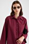 Spanish Style Loose Cotton Shirt Bordo 9365 - 3