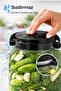 5 Pcs Plastic Folding Handle Cap Jar Lid Canister Cover 100mm Ra661 - 5