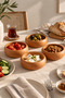 Set of 4 Wooden Bowls – Natural Wood Snack Bowl, Sauce Bowl, Breakfast and Presentation Bowl - 3