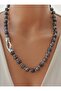 Black Pearl Design Necklace - - 2