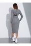 Rochie midi, gri - M - 3