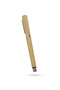 Handcrafted Hexagonal Wooden Rollerball Pen – Minimalist Anti-Roll Ergonomic Writing Instrument with Silver-Tone Accents