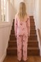 Pink Patterned Thermal Fabric Ultra Soft Knitted Pajama Set - 5
