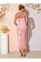 Rochie maxi, roz - XL - 3