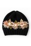 Women's Hand-Knitted Floral Embroidered Beanie – Alize Angora Gold – Double Layer Knit - 4