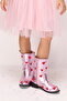 Red Heart Embroidered Girls' Pink Cowboy Boots - 2