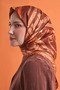 Mixed Patterned Jacquard Sura Silk Scarf 9607Ds - 3