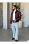 Soft Leather Jacket S - Bordo - 5