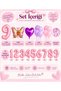 Party 2 Year Old Birthday Decoration Set |   Butterfly Themed |   Purple Heart |   Pastel Pink Lilac Balloon |   2 Types of Foil - 2