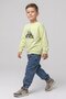 Boys' Printed Sweatshirt and Soft Denim Pants Set with Elastic Cuffs - Comfortable Fit