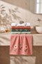 Luna Flower Embroidered 100% Cotton 5-Piece Towel Set 50X90 cm - 7