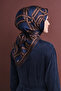 Geometric Patterned Sura Silk Scarf 9614Ds - 5