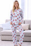 Blue Patterned Thermal Fabric Ultra Soft Knitted Pajama Set - 2