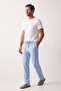 100% Cotton Single Jersey Compact Combed Cotton Fabric Men's Pajama Bottoms Blue Comfortable Fit with Pockets Elastic Drawstring Anti-Sweat Breathable Flexible - 5