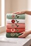 Luna Flower Embroidered 100% Cotton 5-Piece Towel Set 50X90 cm - 2