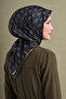 Plaid Patterned Sura Silk Scarf 9626Ds - 4