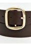 Two Mt Shop Quality Lcw Accessories Brown Plain Women's Belt - 3