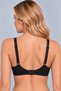 Women's Black Tulle Detailed Gathering Bra – Stylish Bra with Underwire Support (672) - 2