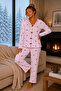 Raporlu Viscose Long Sleeve Patterned Pajama Set - 2