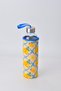Glass Water Bottle with Case 750 ml Lemon Patterned – Steel Lid with Carrying Strap Protected Sports School Office Detox Water Bottle - 3