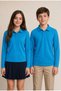 Blue Girls' / Boys' Long Sleeve Polo Collar School T-Shirt 24861 - 2