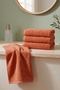 Tile Natural Color 4-Piece 100% Cotton Towel Set 50X90