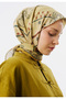 Abstract Harmony Pattern Voile Scarf Camel - 5
