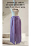 Women's Purple/Lilac Shirt Collar Buttoned Linen Textured Wide Leg Two-Piece Set - 2
