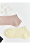 Alita City Lcw Dream Beige Patterned 5-Piece Pack Women's Booties Socks with a Difference - 3