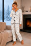 Raporlu Viscose Long Sleeve Patterned Pajama Set - 2