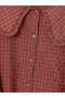 Brown Bebe Collar Plaid Women's Shirt - 6