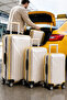 3-Piece Transparent Pvc Suitcase Protective Cover Set – Yellow Piping, Velcro Fastening – Cabin, Medium and Large Sizes - 2