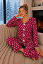 Raporlu Viscose Long Sleeve Patterned Pajama Set