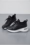 Women's Glitter Detailed Thick Sole Sneaker Lace-Up Comfortable Walking and Sports Shoes Metallic Detailed Casual Sneaker