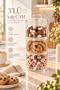 3-Piece Heart Patterned Glass Cookie Container & Dragee Container – 3-Tier Glass Presentation and Storage Set with Lid - 4