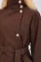 Women's Belted Long Judge Collar Trench Coat Oversize - 7