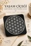 Flower of Life Themed Acrylic Laser-Engraved Coaster (with Felt Base)