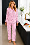 Raporlu Viscose Long Sleeve Patterned Pajama Set - 2